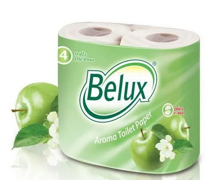 Туалетная бумага BELUX аромат Яблоко 4рул*2сл*19,5м