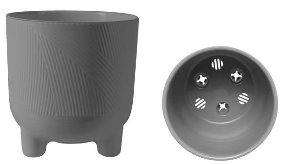 Горшок на ножках Фита 4,3лит Серый Муссон D-19см (с дренажной системой) Горшок на ножках Фита 4,3лит Серый Муссон D-19см (с дренажной системой)