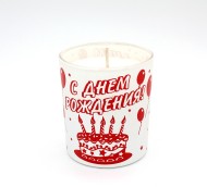 Свеча Хамелеон в Стекле Торт арома Роза 3210