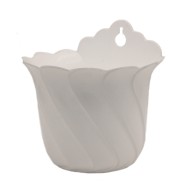 Горшок настенный Рифлённый 190мм Белый высота 18см