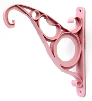 Крючок для подвесных кашпо настен пластик Розовый 20см