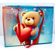 Сумочка пакет пластик 270*210*110мм Love Bear №1 Арт-8066