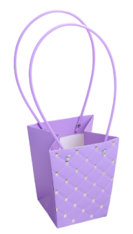 Сумочка для горшечных цветов 130*95*155мм Трапеция 3D Сиреневая