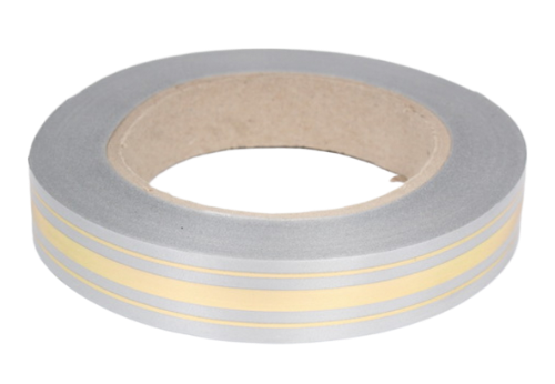 Лента Золот полоса Классика 2см*50ярд Серый РОССИЯ