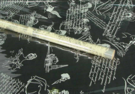 Пленка прозрачная с рисунком Пушкин Кремовая 70см/200гр