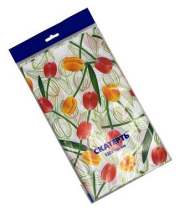 Скатерть одноразовая Солнечные тюльпаны 120*180см Арт-30873