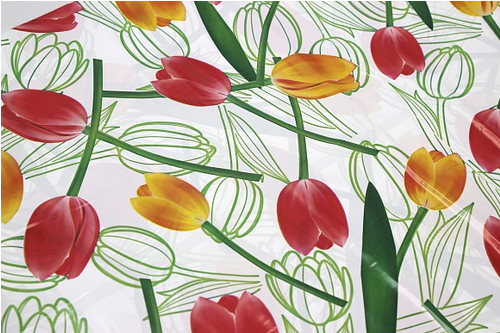 Скатерть одноразовая Солнечные тюльпаны 120*180см Арт-30873