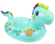 Круг для плавания с сидением Динозаврик Бирюзовый 90*57см Арт-9378675 (от 3-х лет)