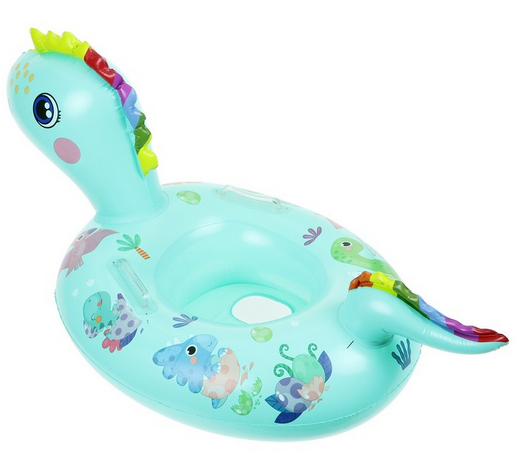 Круг для плавания с сидением Динозаврик Бирюзовый 90*57см Арт-9378675 (от 3-х лет)