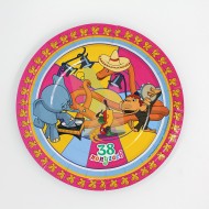 Тарелка бумажная 38 попугаев (1уп/10шт) D-18см Арт-20323