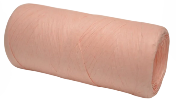 Рафия бумажная 15мм*200ярд Персик