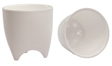 Горшок на ножках Де Коста 2,25лит Белый D-160мм (с дренажной системой)