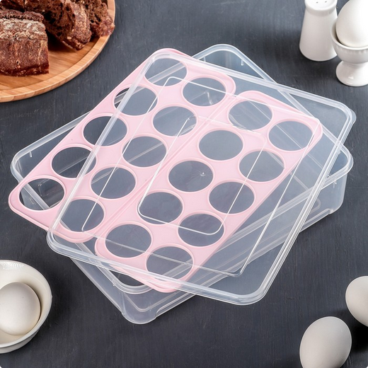 Контейнер пластиковый для Яиц 20 ячеек Доляна Арт-3785124