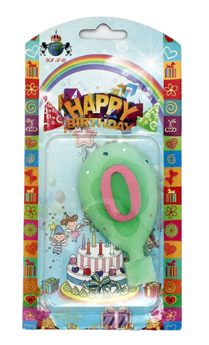 Свеча Цифра 0 Шарик 166749