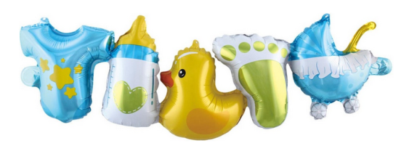 Гирлянда из шаров 38/97см Рождение мальчика голубой Арт 19867