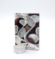 Свеча гильза Ароматизир Кокос Набор 6шт*12гр