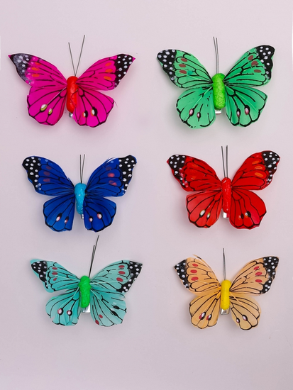 Бабочка на прищепке 80мм Aрт-1024 (1уп/12шт) Цена за штуку Бабочка на прищепке 80мм Aрт-1024 (1уп/12шт) Цена за штуку