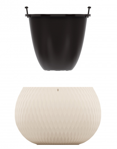 Горшок Жемчужина подвесной 4лит Бежевый М-8723 (с подвесом - трос)