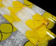 Пленка прозрачная с рисунком Ассоль Желто-Белая 70см/200гр