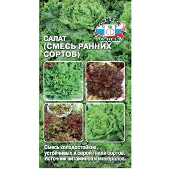 Салат Смесь ранних сортов ЦВ/П (СЕДЕК) листовой