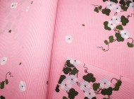 Бумага Листами Гофре Цветы с листьями розовая 50*70см 896188 1/20шт