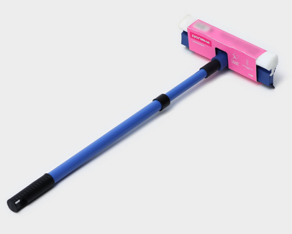 Окномойка с телескопической ручкой Доляна 70см Арт-826279 Окномойка с телескопической ручкой Доляна 70см Арт-826279