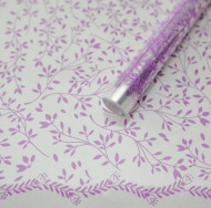 Пленка прозрачная с рисунком Веточки Сиреневая 70см/200гр