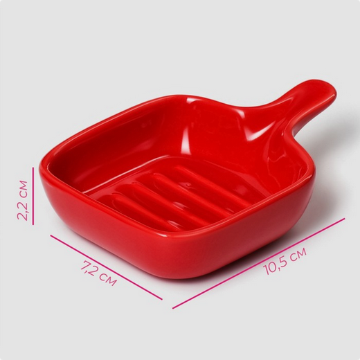 Соусник Сковорода Красная 50мл 105*72мм Арт-4951215