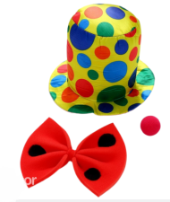 Костюм Клоуна (шляпа+бант+нос) Арт-9877334