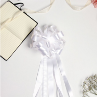 Бант Шар 7см Белый Арт-7986183