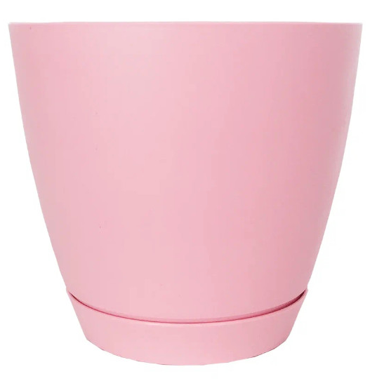 Горшок Камея 3,2лит Розовый с поддоном (D-182мм)