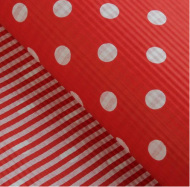 Бумага крафт двусторонняя гофрированная Зебра люкс 70см*5м Красная