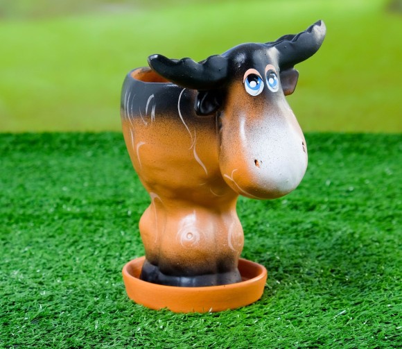 Кашпо Лось Арт-3521645 (Н-17см D-13см)