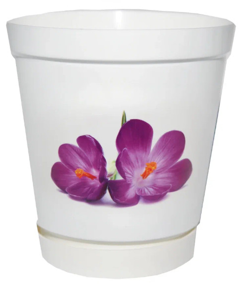 Горшок Глэдис 1,2лит Крокус с поддоном