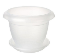 Горшок Терра 4лит Прозрачный с поддоном