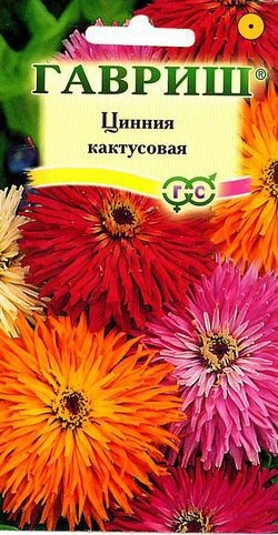 Цветы Цинния Кактусовая Смесь ЦВ/П (ГАВРИШ) 0,5гр однолетник до 90см