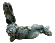 Фигурка Заяц Арчибальд серебро 49*23*31см Ф217с