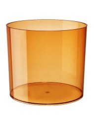 Горшок Цилиндр 125мм Оранжевый прозрачный