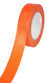 Лента Простая Тиснение дерево 3см*50ярд Оранжевая