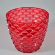 Горшок Кападоки 1,4лит Красный прозр D-14см с поддоном