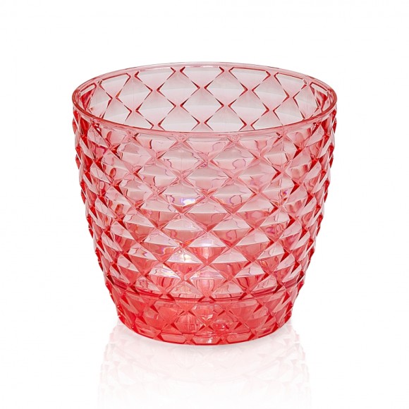 Горшок Кападоки 1,4лит Красный прозр D-14см с поддоном