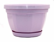 Горшок Крокус восьмигр 250мм Сиренев с поддоном высота 17см