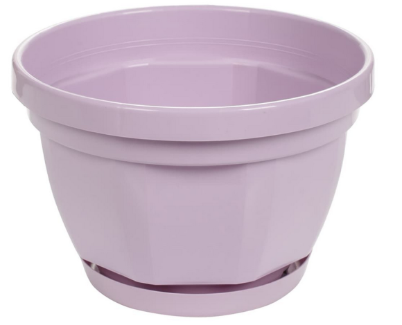 Горшок Крокус восьмигр 250мм Сиренев с поддоном высота 17см