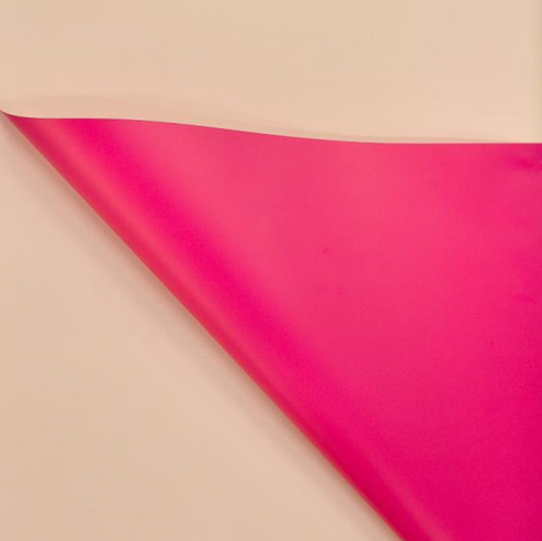 Пленка Листами матовая двухсторонняя Яркая малина-Розовый беж 58/58см (1уп/10шт) Цена за лист Пленка Листами матовая двухсторонняя Яркая малина-Розовый беж 58/58см (1уп/10шт) Цена за лист