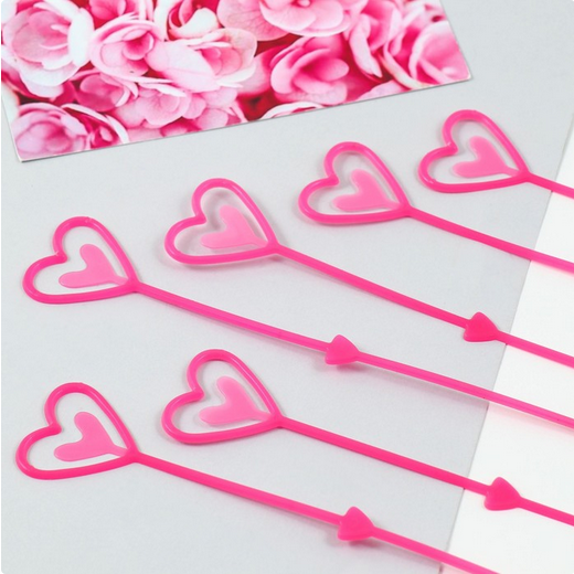 Держатель открыток Сердце цветное 22см (1уп/5шт) Цена за штуку