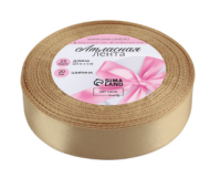 Лента Атласная 20мм*25ярд Шампань