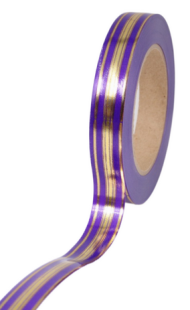 Лента Золот полоса Классика 2см*50ярд Фиолетовая РОССИЯ