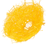 Каркас для букета Круглый с бахромой лен желтый