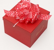 Бант Шар 5см Сердца на красном Арт-818627