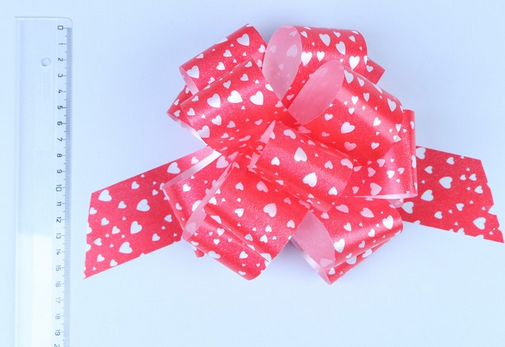 Бант Шар 5см Сердца на красном Арт-818627
